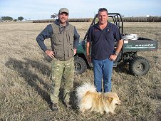 Ash Creek Expedition - Greg Hupe, Richard Kaska and Maggie the guard dog.