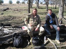 Ash Creek Expedition - Mike Farmer and Moritz Karl, lunch break.
