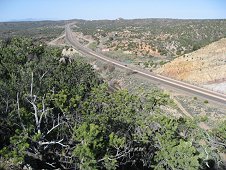 Glorieta Expeditions - View to the west from a hillside in strewnfield.