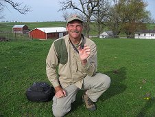 Mifflin Expedition - Greg Hupe with his 33.7 gram first Mifflin recovery on April 19, 2010.
