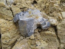 Mifflin Expedition - Galena crystals found in roadcut along highway.