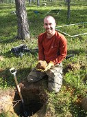 Muonionalusta Expedition - Devin with another one of his finds.