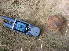 Muonionalusta Expedition - Greg's second find in concrete-like matrix.