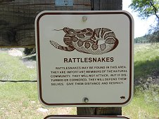 Sutter's Mill Expedition - Rattlesnake warning sign.