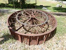 Sutter's Mill Expedition - Old wheel for use in old gold mining operation.