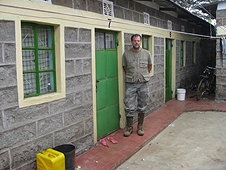 Thika, Kenya Expedition - Greg at location of one of the house smashers.