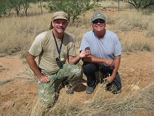 Whetstone Mountains Expedition - Greg waited for Jack Schrader to arrive before picking up his 80.9 gram stone.