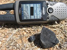 Whetstone Mountains Expedition - Greg's third find, a 69.9 gram beauty found on July 25, 2009 at 10:28 am.